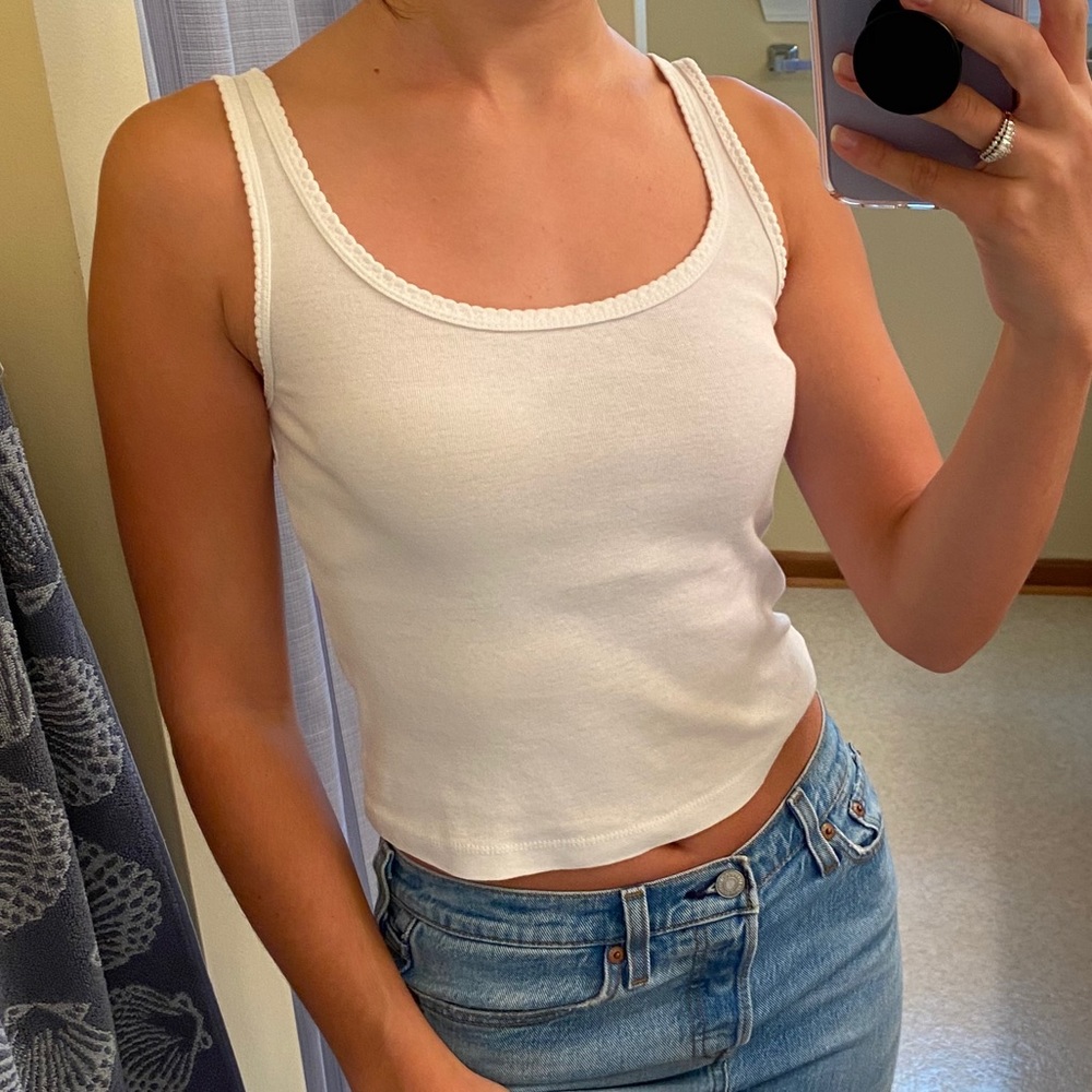 Simple white tank top